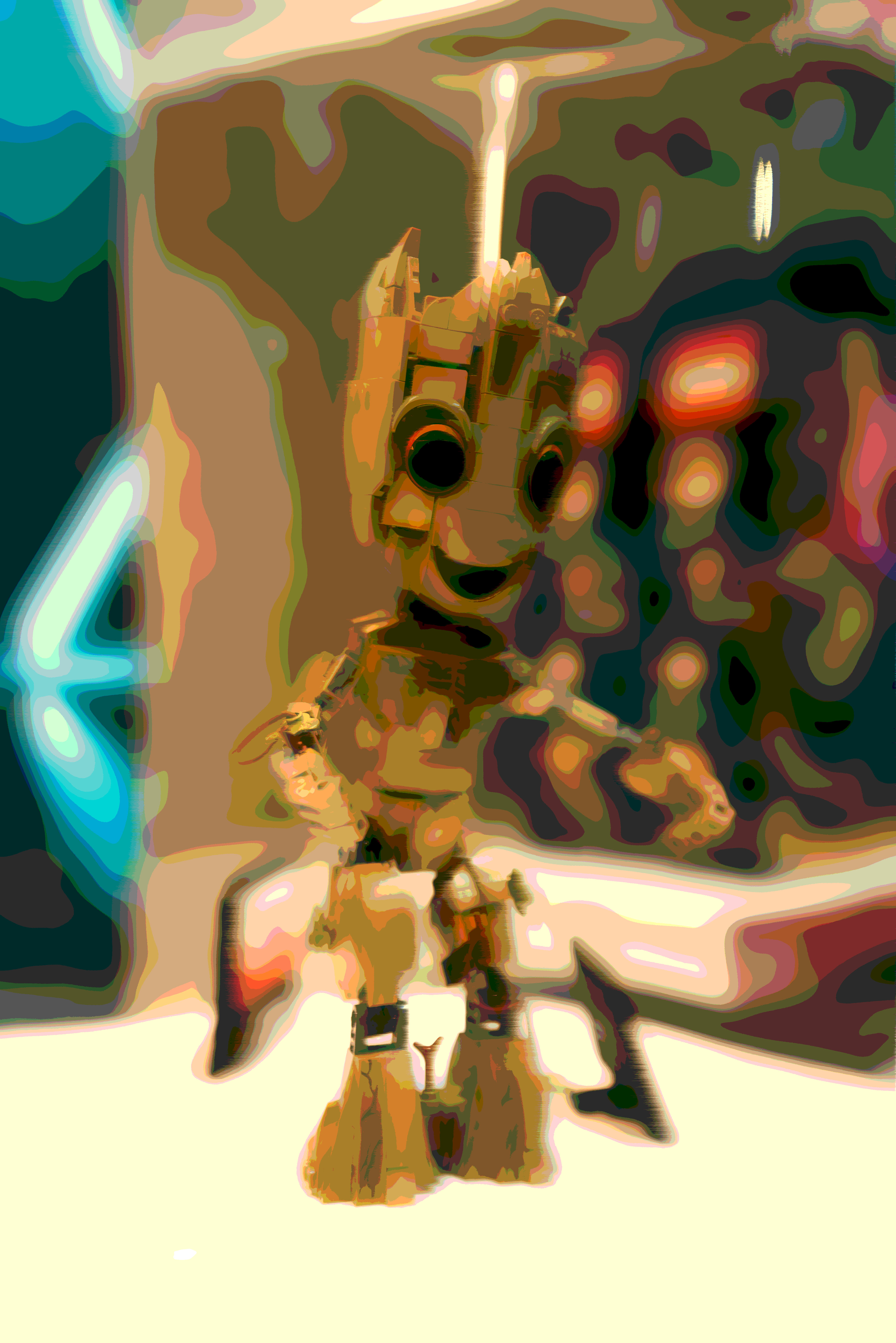 Abstract metallic robotics backdrop